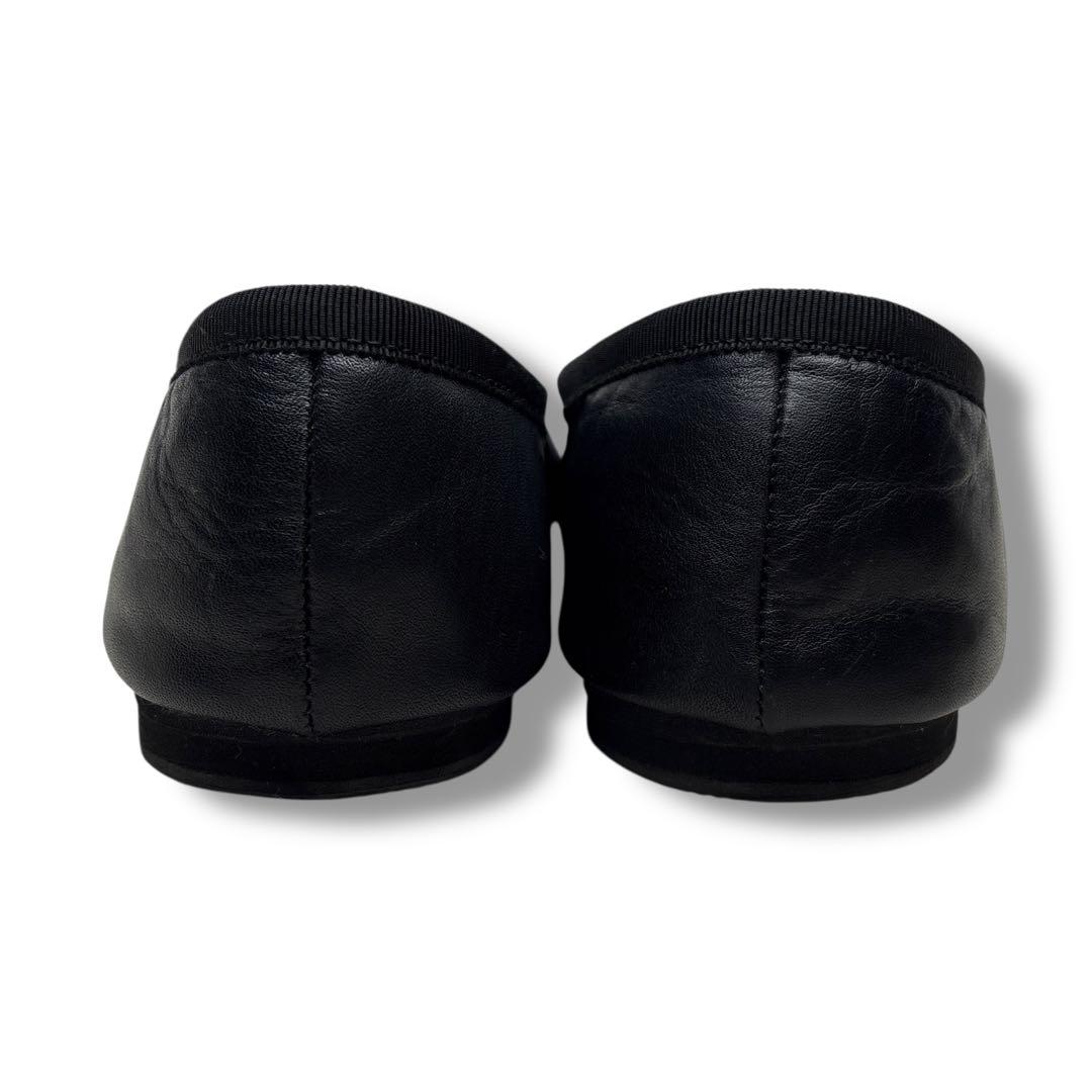 極美品■chausser【23.5】TRAVEL SHOES フラット ブラック