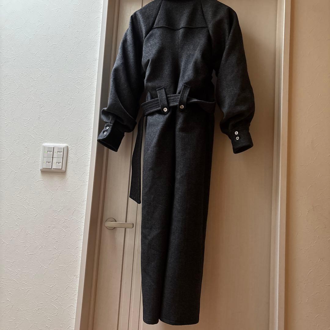 新品未使用　ローブブランBelted Wool Shirt Dress Mグレー