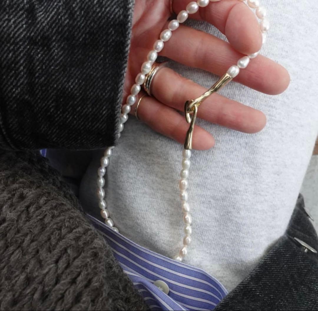 me and her 淡水パールネックレス