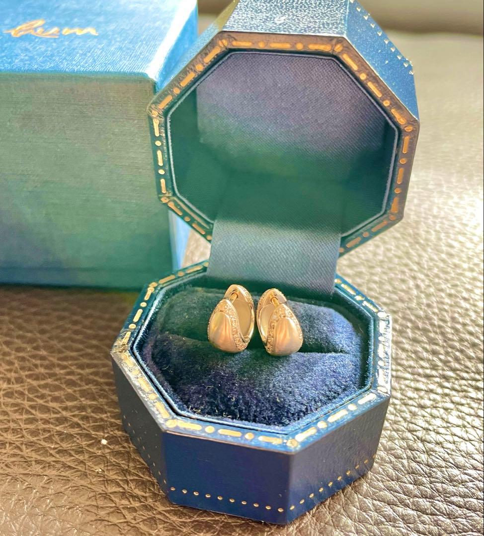 【つれづれ雑貨店さま専用】humハムエタ 18KWG フープピアス