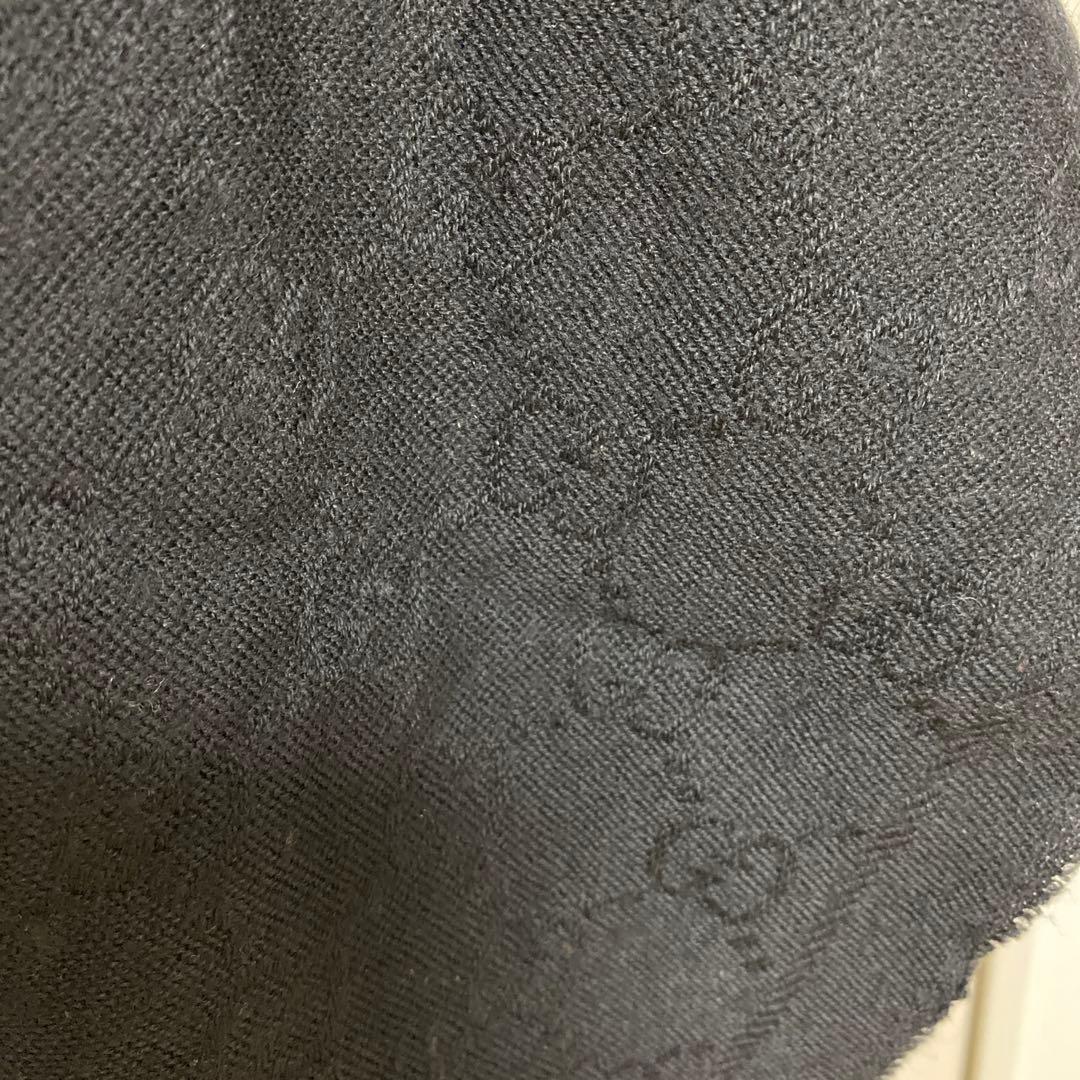 Y*N様 GUCCI グッチ GG柄 マフラー メンズ レディース　黒色