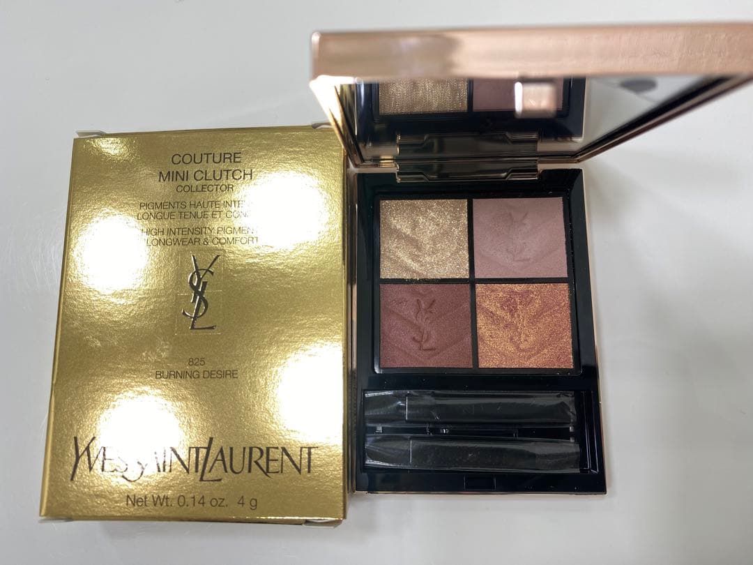 【極美品】イヴサンローラン クチュールミニクラッチ 825 バーニングデザイア
