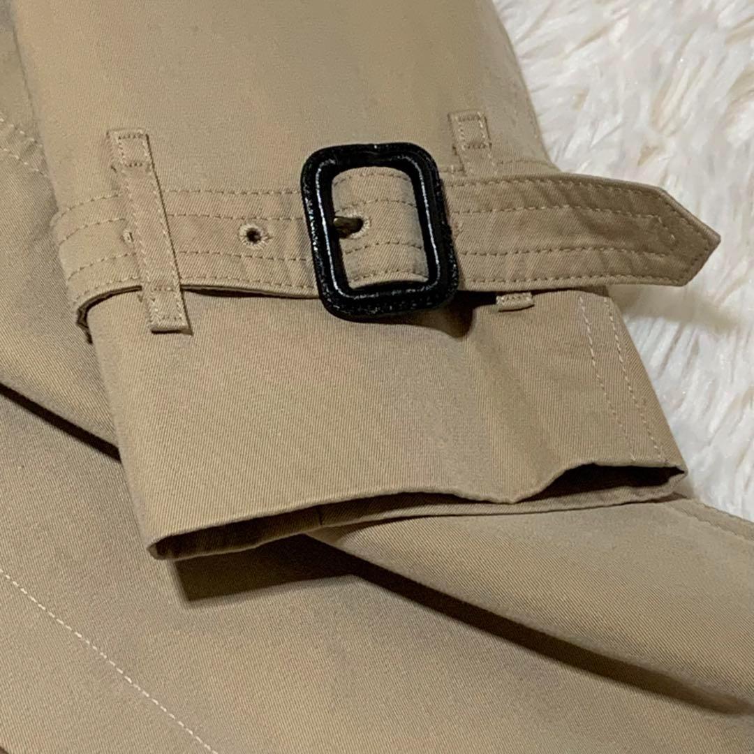 美品　バーバリーロンドン　トレンチ　プリーツ　フォックス　ハニーベージュ　L