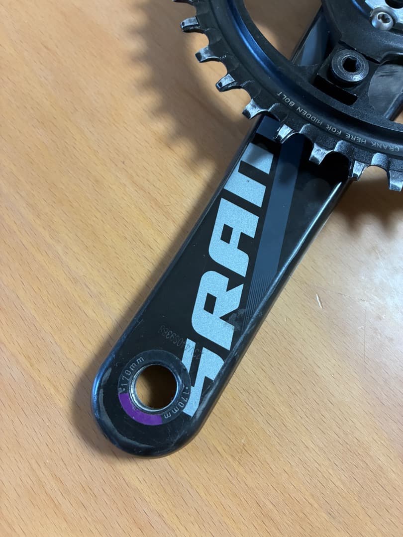 SRAM機械式11速クランク(170)、シフター(1x)、RD、スプロケセット