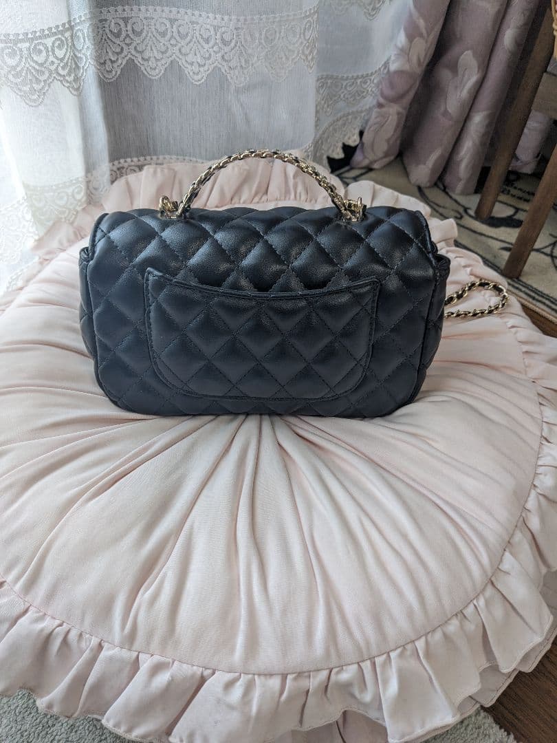 ビジューハンドル＆ショルダーバック