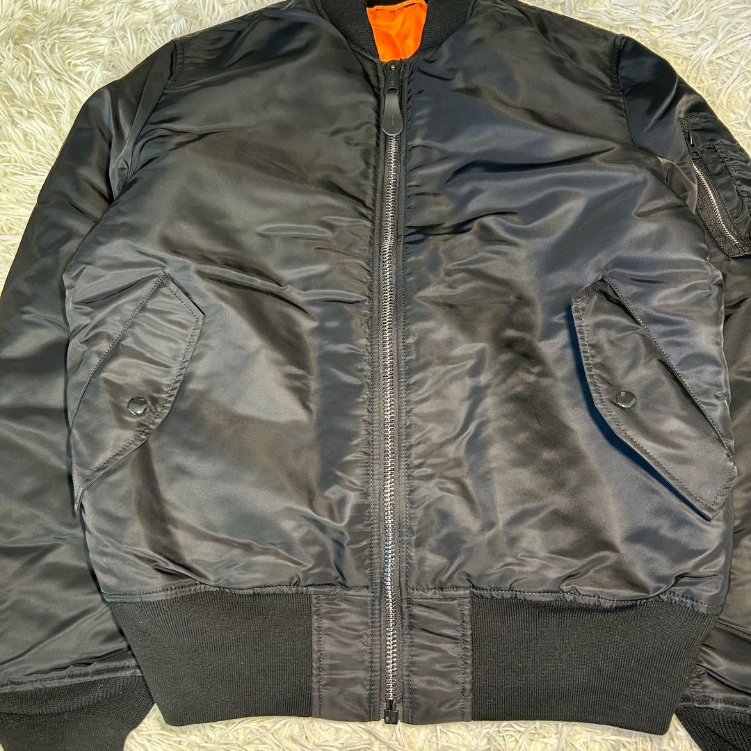 【美品】VALLEY APPAREL リバーシブル ma-1 ブラック　XL