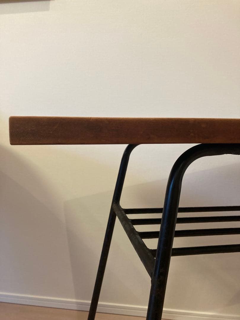 アイアン×無垢木製天板テーブル 作業台 デスク インダストリアルデザイン 工業系