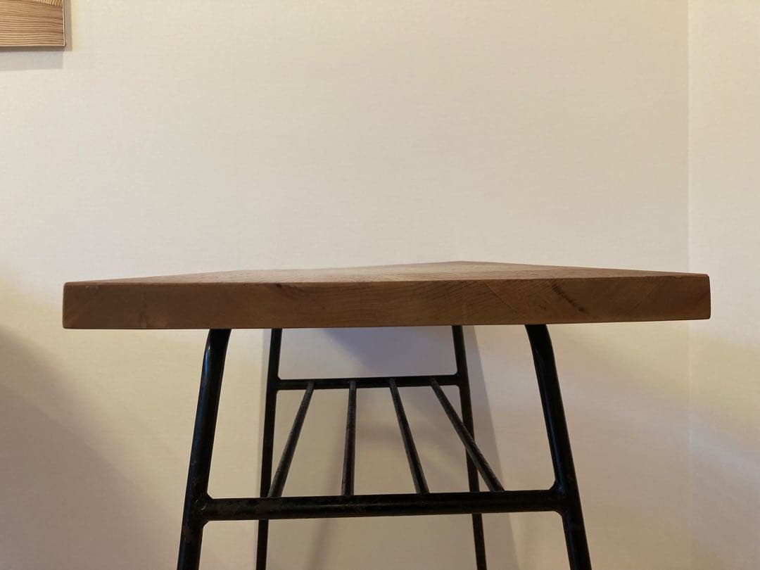 アイアン×無垢木製天板テーブル 作業台 デスク インダストリアルデザイン 工業系