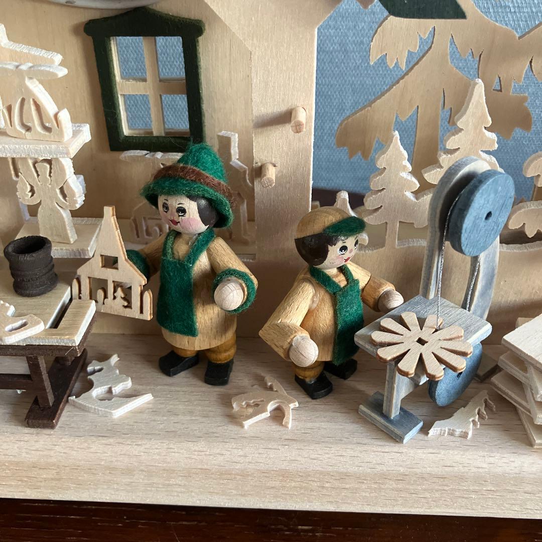 ドイツ　エルツ地方　木のクリスマス飾り　キャンドルアーチ　シュヴィップボーゲン