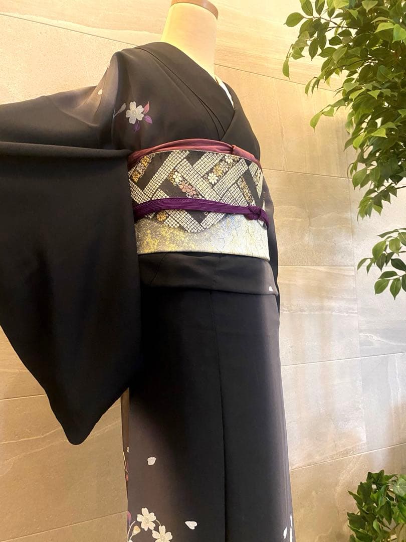 ほーさん　訪問着 月花桜模様　　未使用　袋帯セット