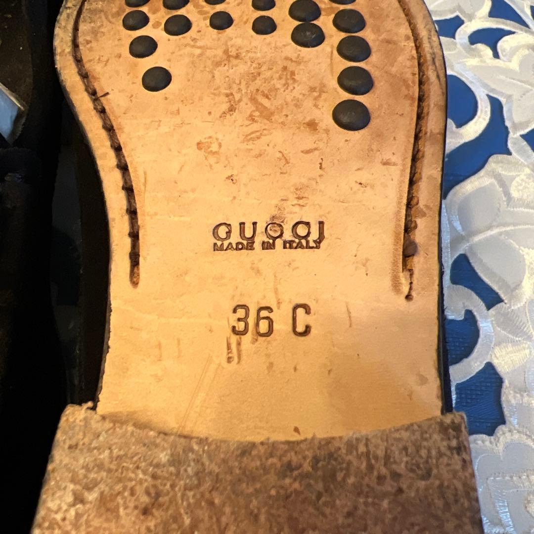 GUCCI ブラックスエード ドライビングシューズ　サイズ36 C
