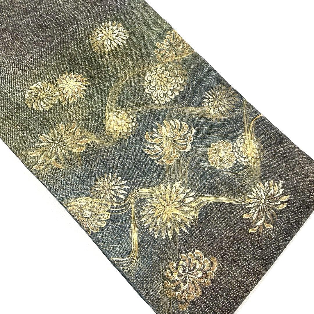 専用帯6132 ●染織の名門 しょうざん謹製 高級 正絹 生紬 太鼓六通 袋帯