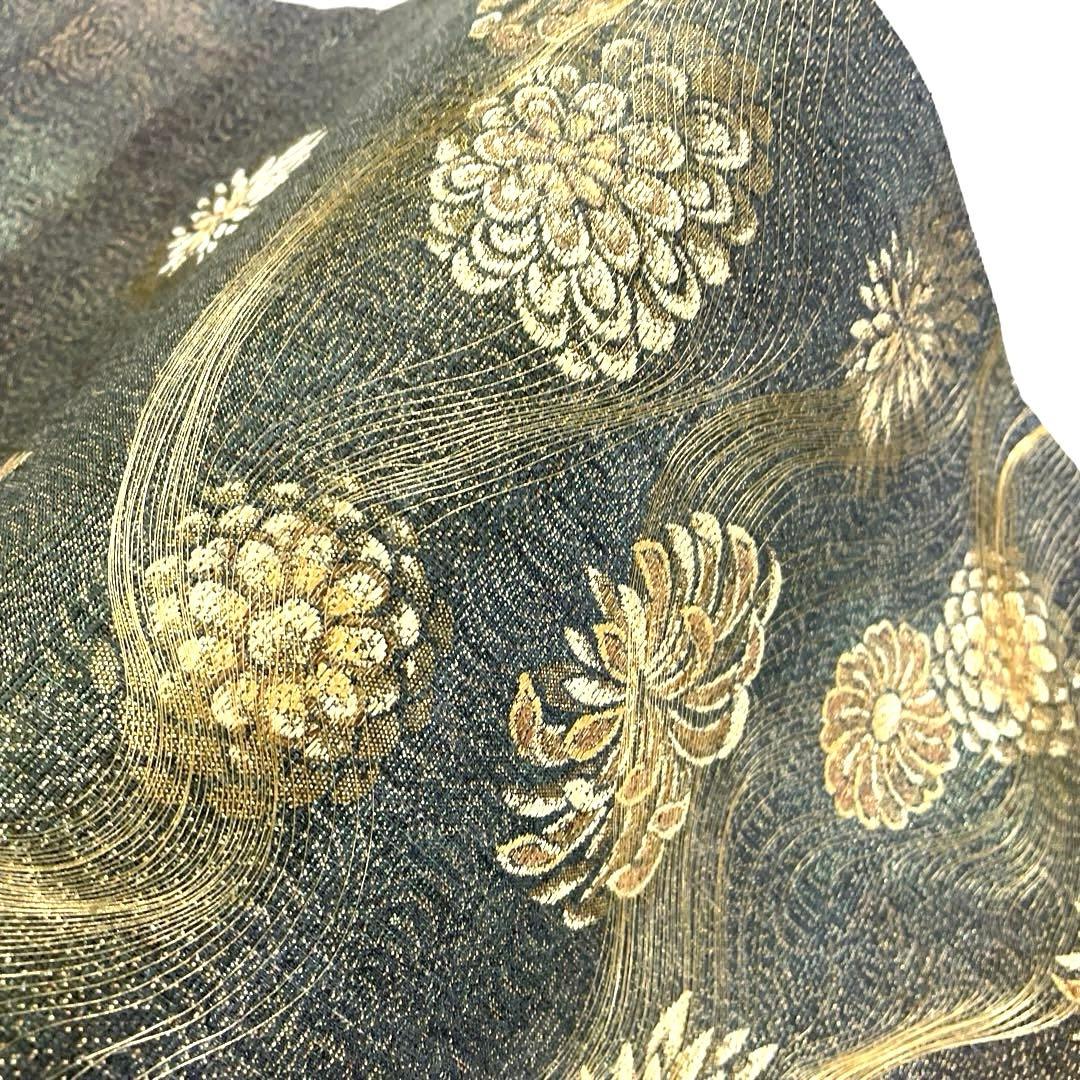 専用帯6132 ●染織の名門 しょうざん謹製 高級 正絹 生紬 太鼓六通 袋帯