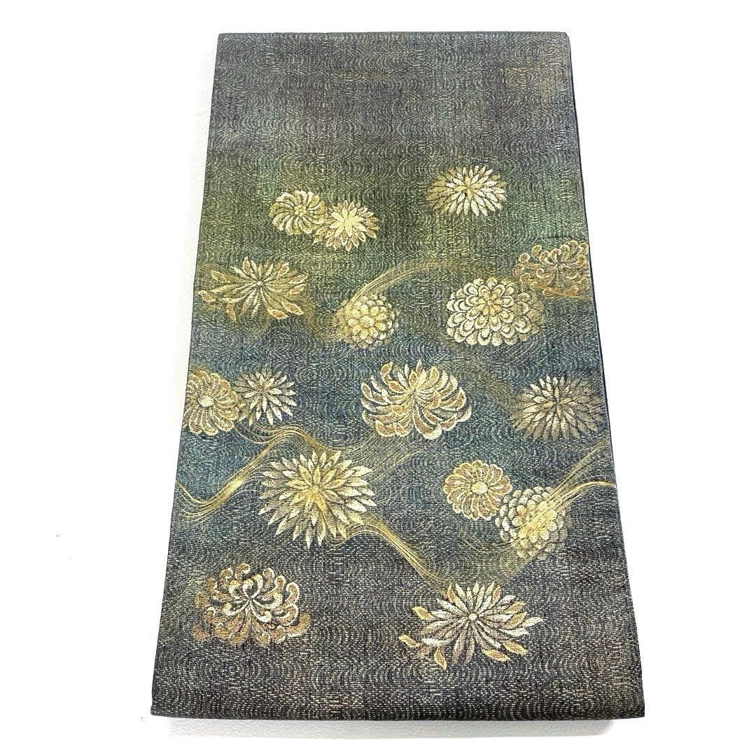 専用帯6132 ●染織の名門 しょうざん謹製 高級 正絹 生紬 太鼓六通 袋帯