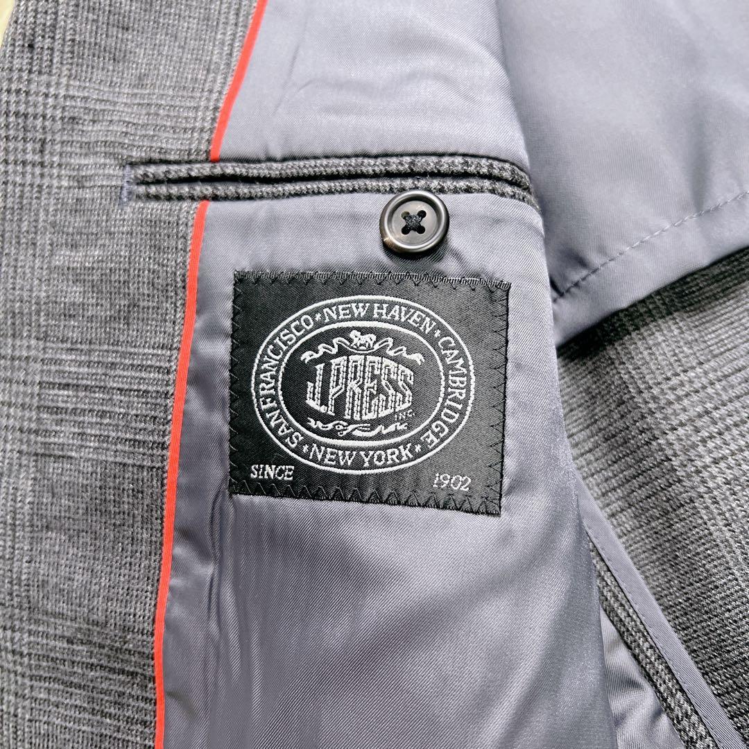 【美品】ジェイプレス 3ピース スリーピース スーツ セットアップ グレー