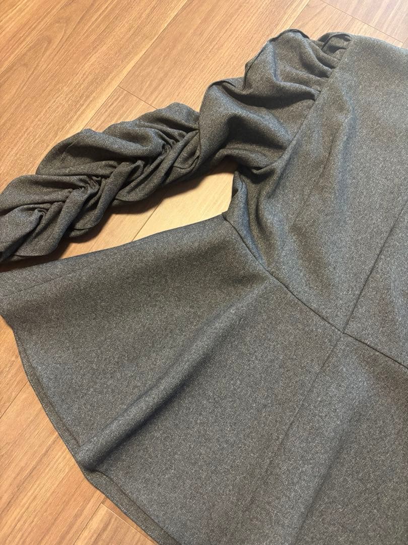 【新品未使用タグ付き】Heve シャーリングペプラムトップス