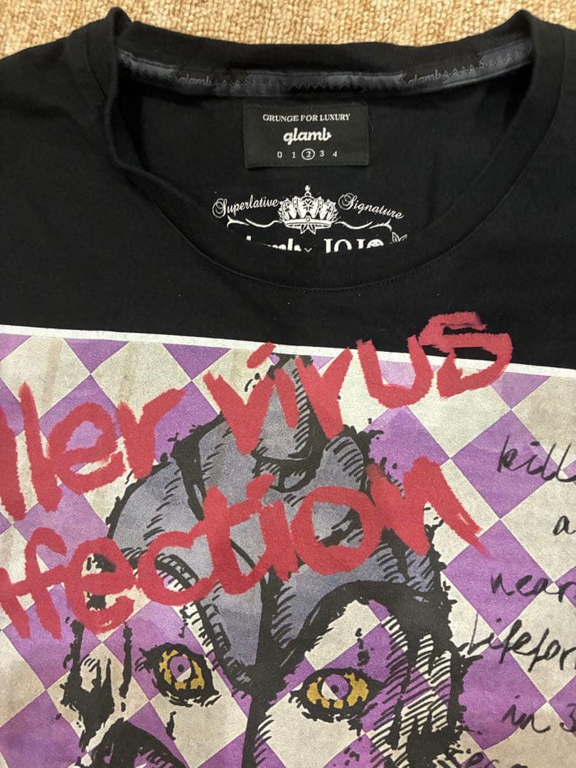 glamb×ジョジョ　コラボTシャツ　フーゴ　パープルヘイズ