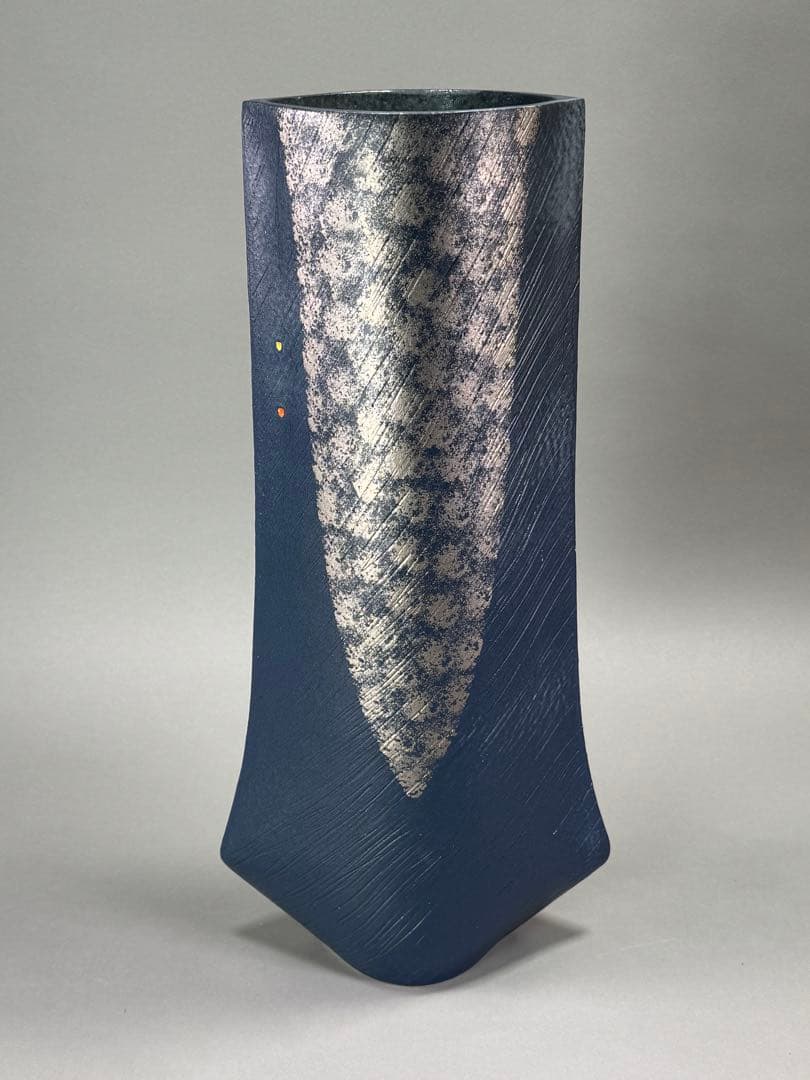 池坊　いけばな　清水焼　小林正明　陶器花器　華道具　高さ52cm 大作花器