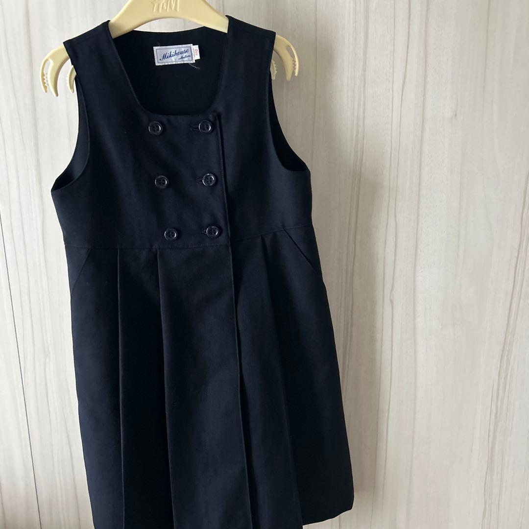 ミキハウス　紺色ジャンパースカート　お受験　面接　フォーマル