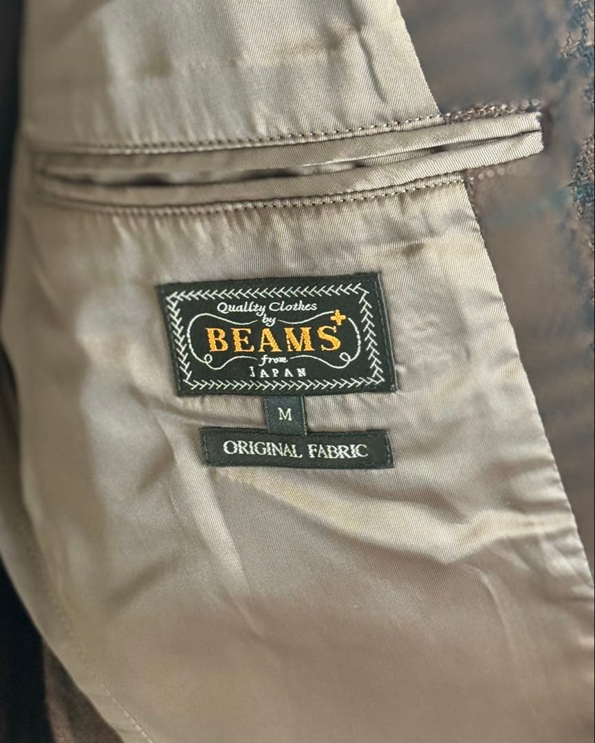 【超美品】BEAMS PLUS/3B グレンチェック ツイードジャケット