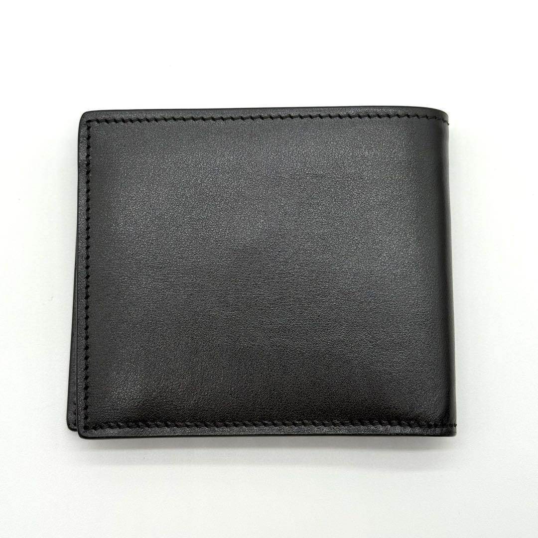 新品✨ GGマーモント レザー コンパクト ウォレット 二つ折り 財布 ブラック