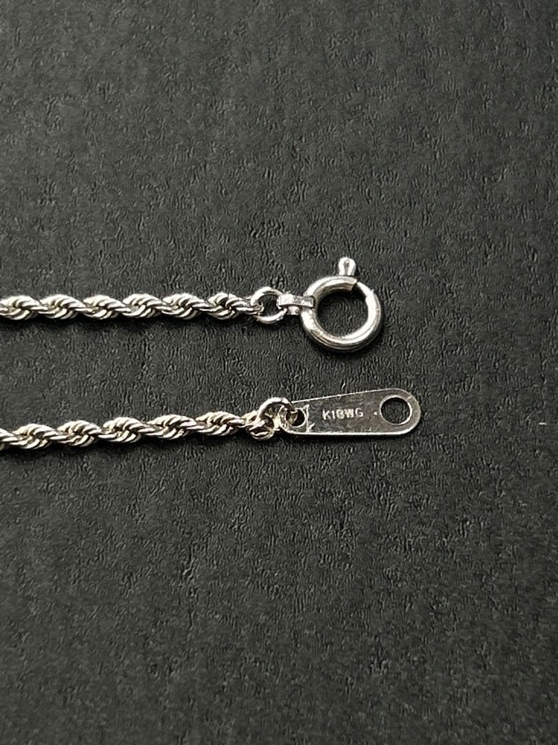 k18wg スクリューネックレス　40cm 刻印あり