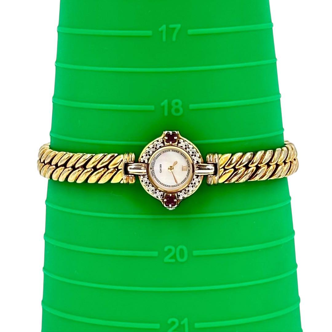 セイコー 腕時計 エクセリーヌ ルビー ダイヤ 1F20-0B70 ゴールド