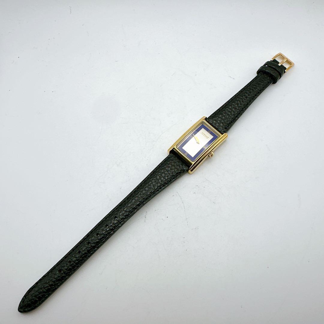 美品 稼動品 GUCCI グッチ 2600L レディース腕時計 ゴールド 青