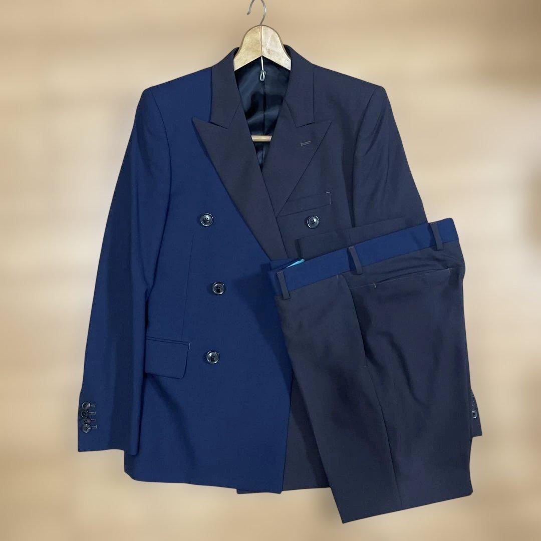 Paul Smithパリコレ出品作ネイビー ダブルブレスト スーツ セットアップ