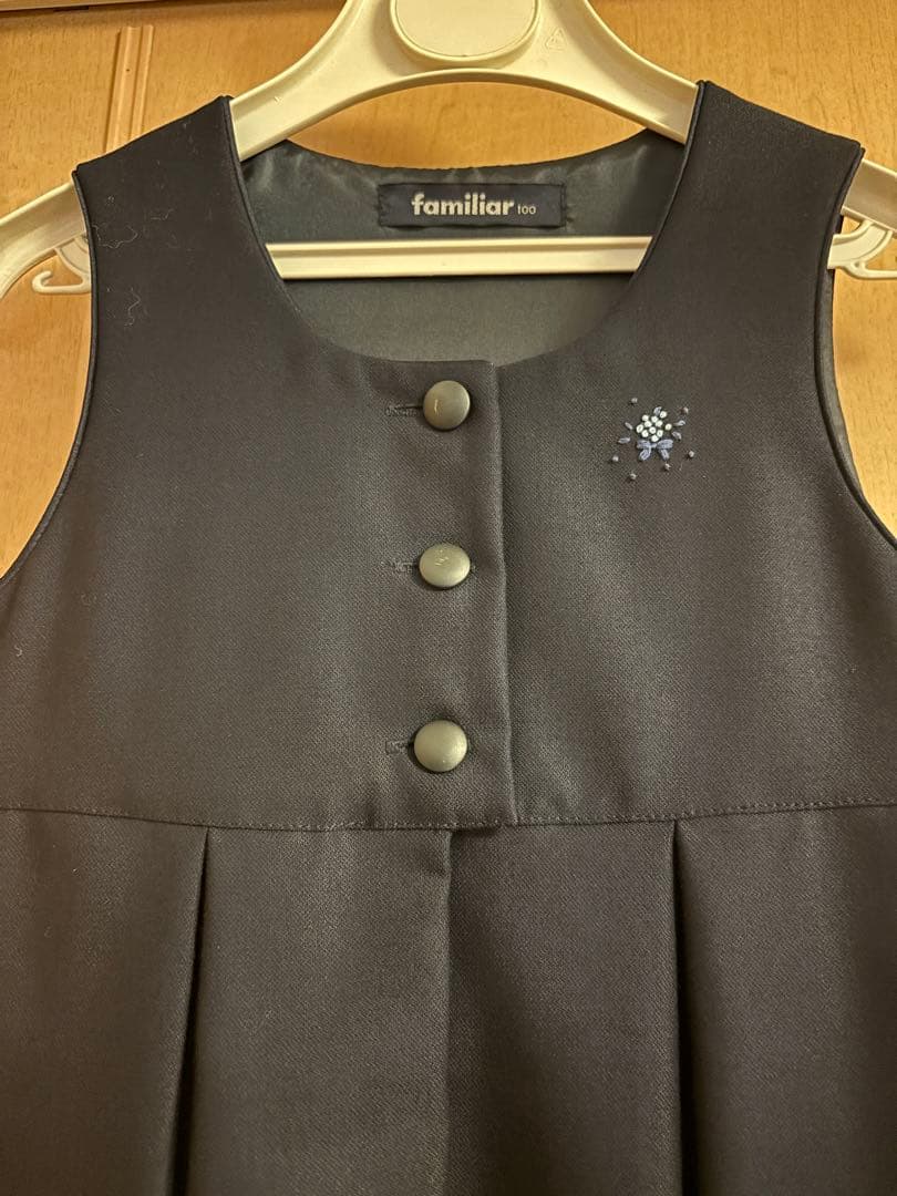 【りっきー☆】ファミリア　アンサンブル　濃紺　ネイビー　美品100