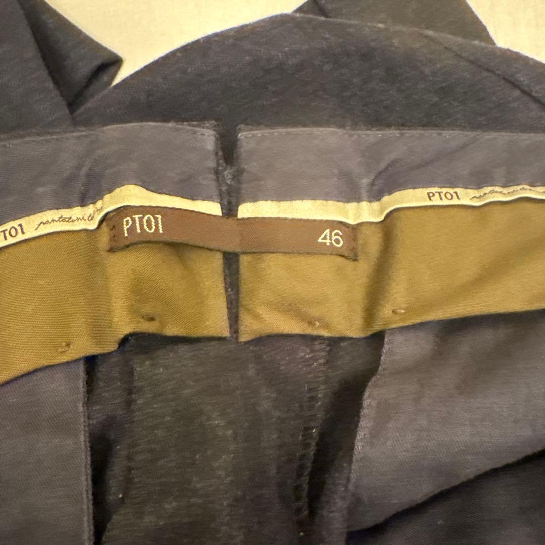 極美品　PT01 ピーティーゼロウーノ　スラックス　ネイビー　46 M