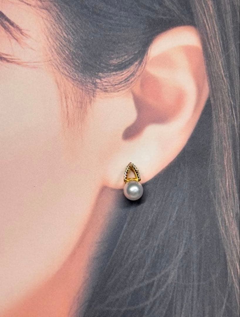 新品　アコヤパールピアスとペンダント3点サイズ