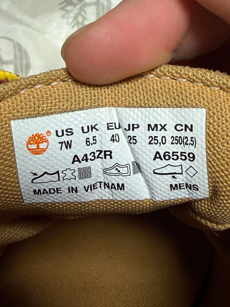 Timberland レザーブーツ ローカット25cm