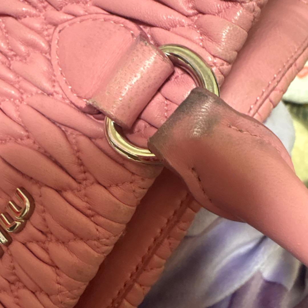 早い者勝ち MIUMIU マテラッセ　ナッパクリスタル　ピンク　2way