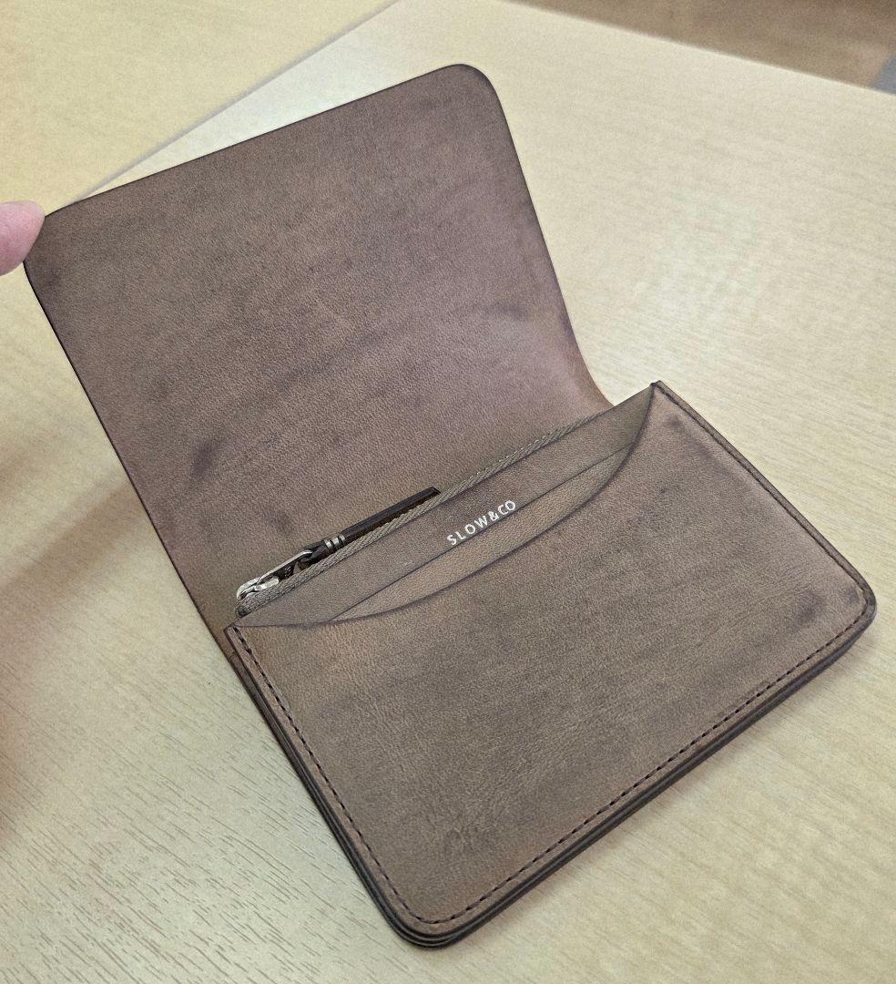 【かませ猫】SLOW　コードバンミニウォレット　ボルドー