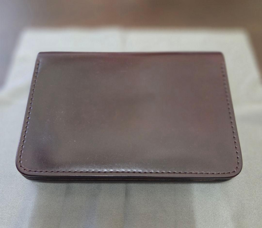 【かませ猫】SLOW　コードバンミニウォレット　ボルドー