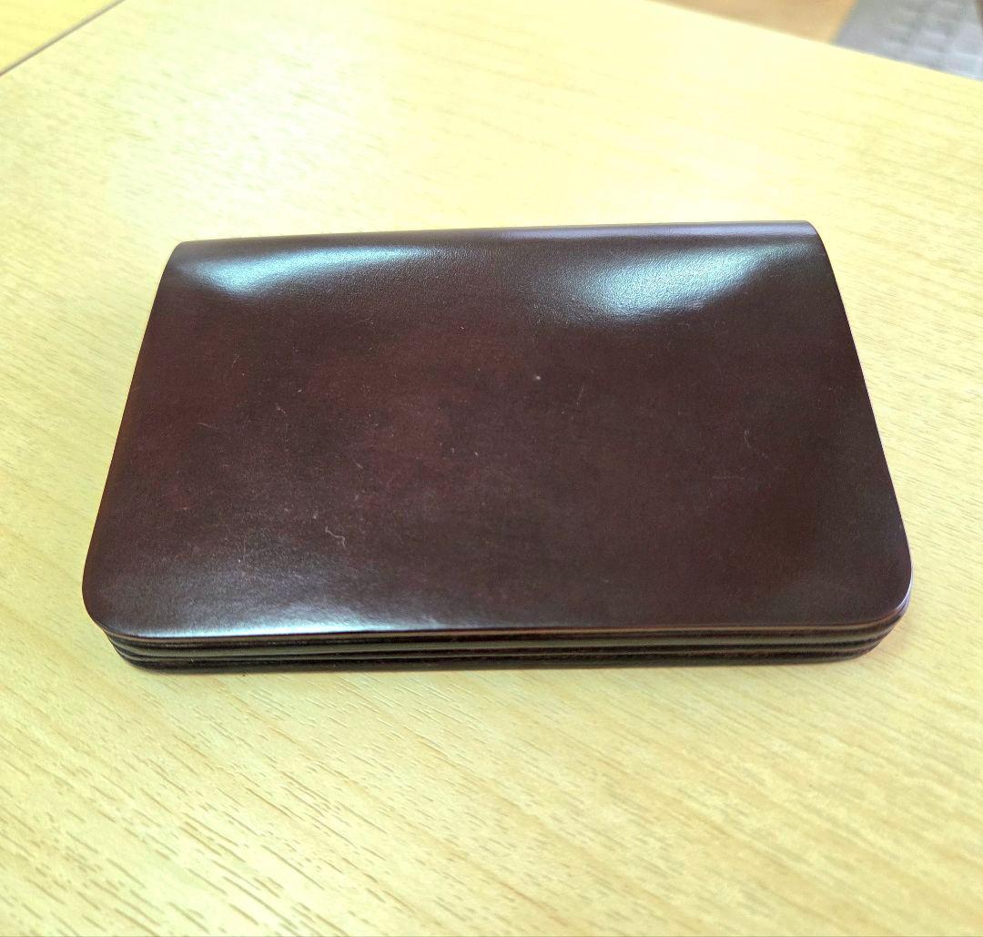 【かませ猫】SLOW　コードバンミニウォレット　ボルドー