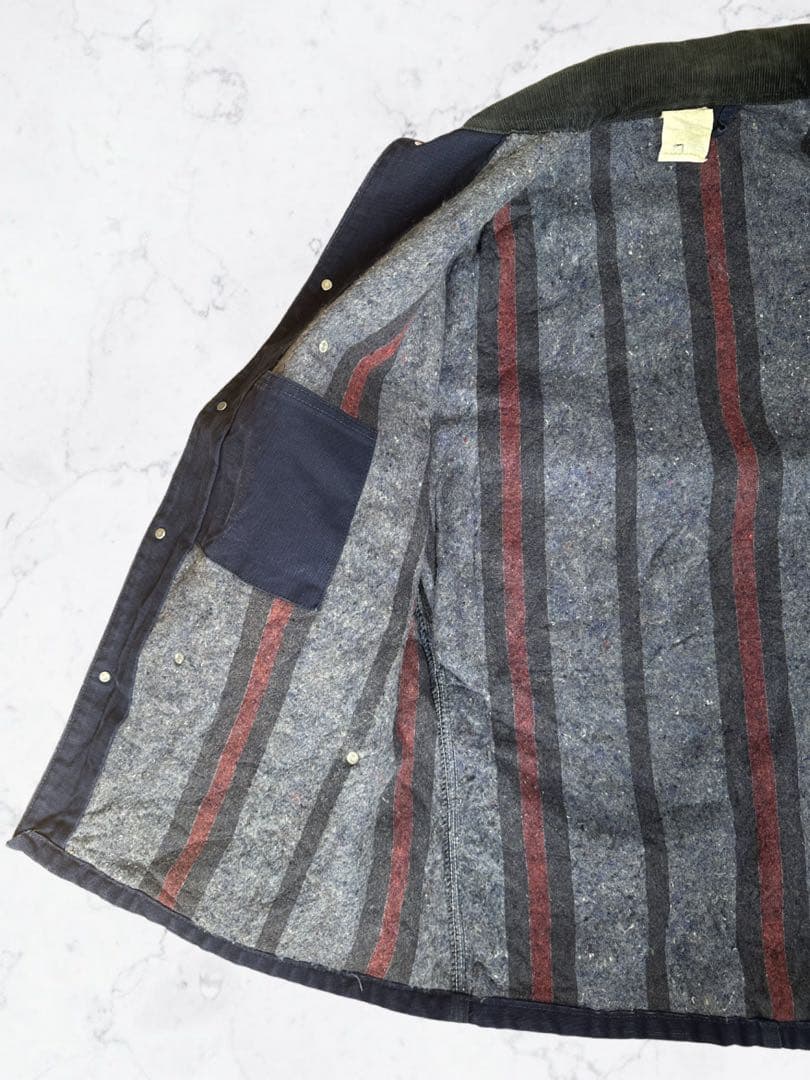 レ*ン様 80s USA製　カバーオールチョアコート　ネイビー紺　カーハート