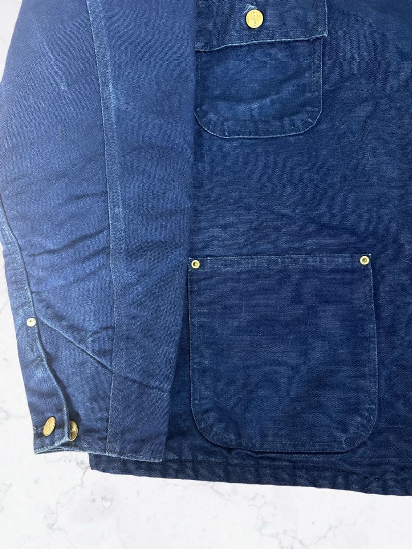 レ*ン様 80s USA製　カバーオールチョアコート　ネイビー紺　カーハート