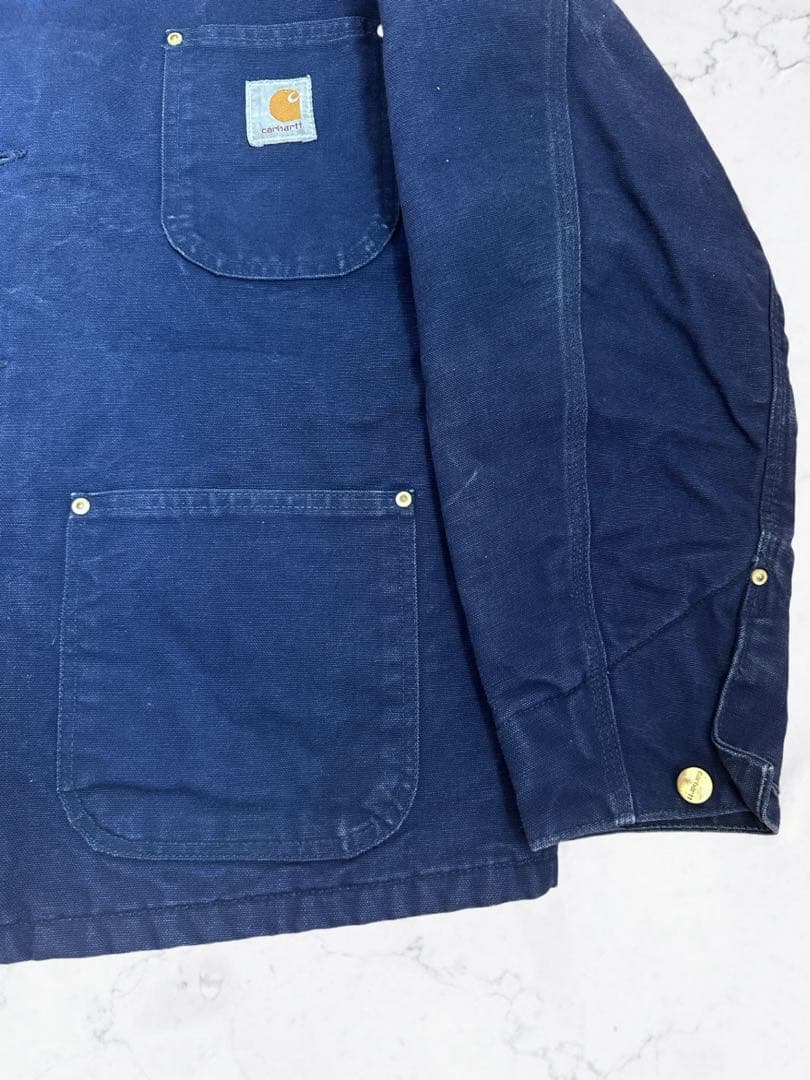 レ*ン様 80s USA製　カバーオールチョアコート　ネイビー紺　カーハート