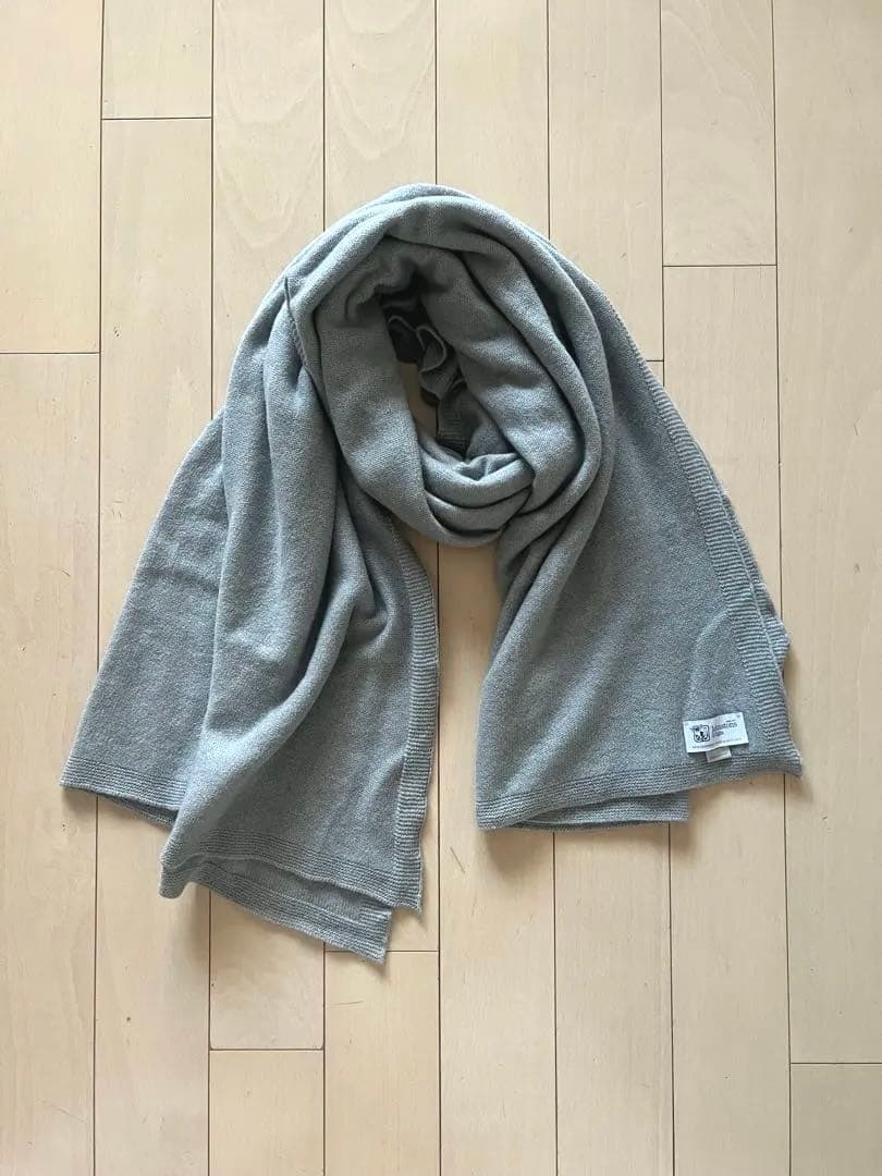 ジョンストンズ　カシミヤ100%ストール　マフラー　グレー