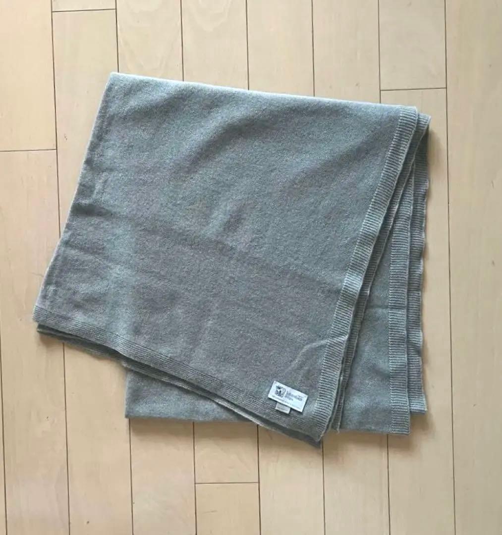 ジョンストンズ　カシミヤ100%ストール　マフラー　グレー