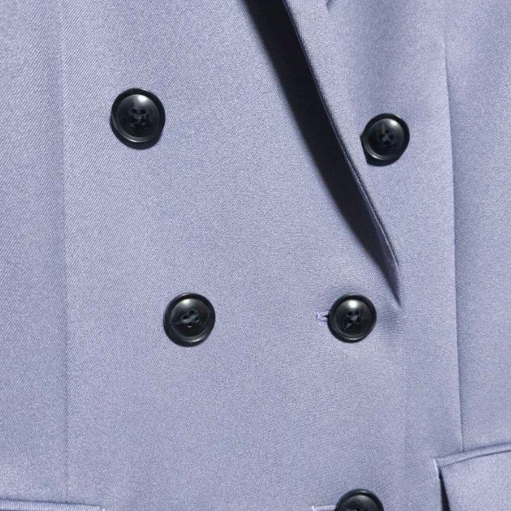 【160】ELLE en NOIR Wロング ジャケット パンツ スーツ エル