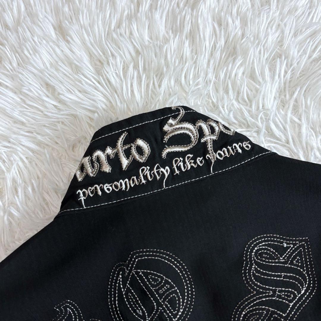 美品 PARTO SPORTS セットアップ ビッグ刺繍 黒 フリーサイズ