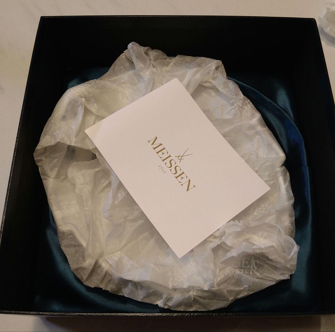 【新品・未使用】MEISSEN 花柄葉型皿 陶磁器製