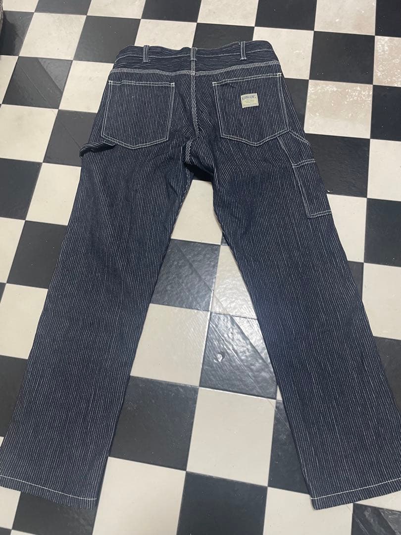 1日まで　廃盤　児島ジーンズ　ペインターパンツ　サイズ34 赤ステッチ