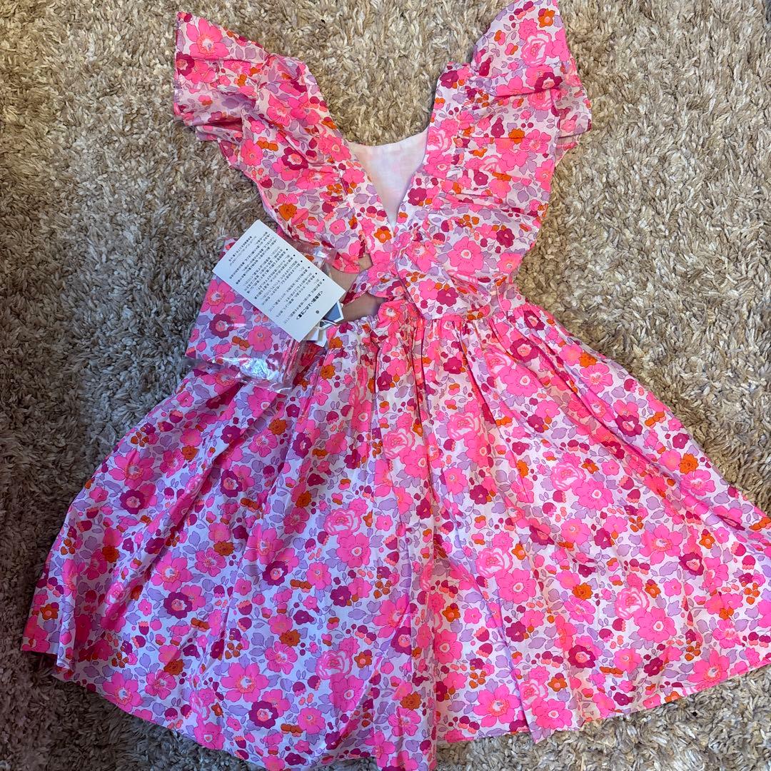 新品未使用タグ付き　JACADI PARIS 花柄 半袖ワンピース　ジャガディ