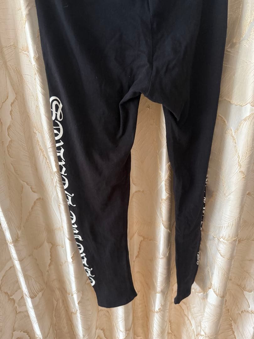 CHROME HEARTS クロムハーツ ロゴプリントレギンス パンツ ブラック