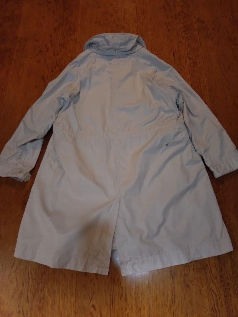 【美品】45R 薄ギャバの908ステンカラーコート アンティークホワイト