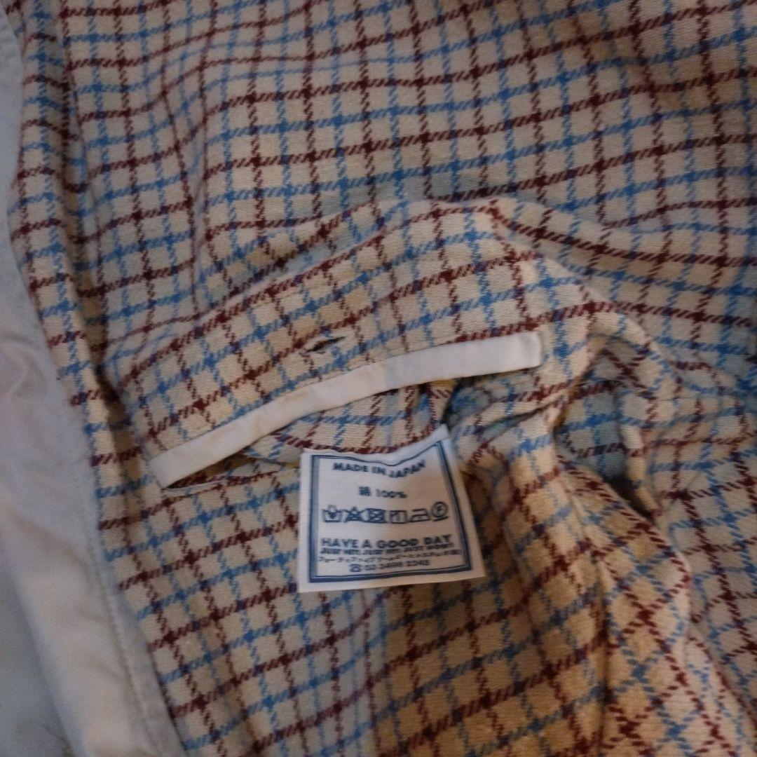 【美品】45R 薄ギャバの908ステンカラーコート アンティークホワイト